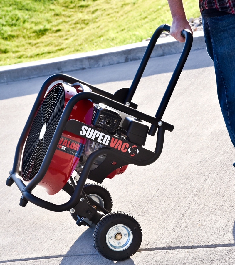 SuperVac Vifte V18-GX, Bensindrevet. Vår 18" vifte i Valor Serien. Driftet med GX200 Honda motor. Ytelse 25 770 cmh, AMCA sertifisert.  - 5