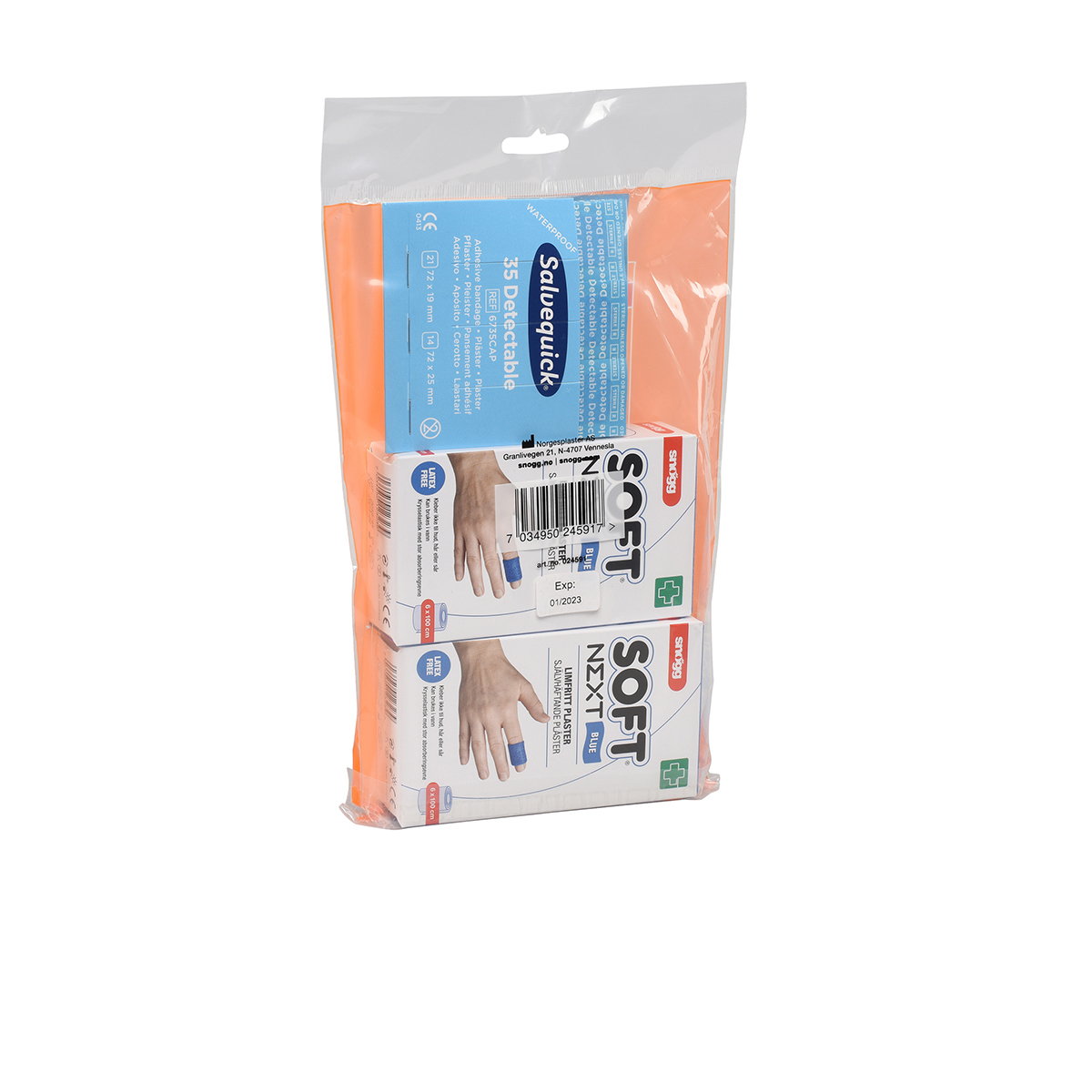 Innholdspose nr.1, Blue Plaster 21,5 x 13,5 x 4,5cm, Vekt 102g - 2