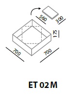 Oppsamlingskar, sammenleggbart Eccotarp ET 02 M - 2