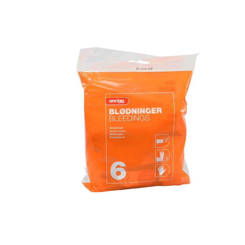 Innholdspose nr.6, Blødninger 15 x 11,5 x 6cm, Vekt:74g