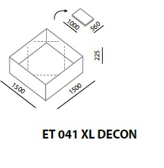 Oppsamlingskar, sammenleggbart Eccotarp ET 041 XL LOW DECON - 2