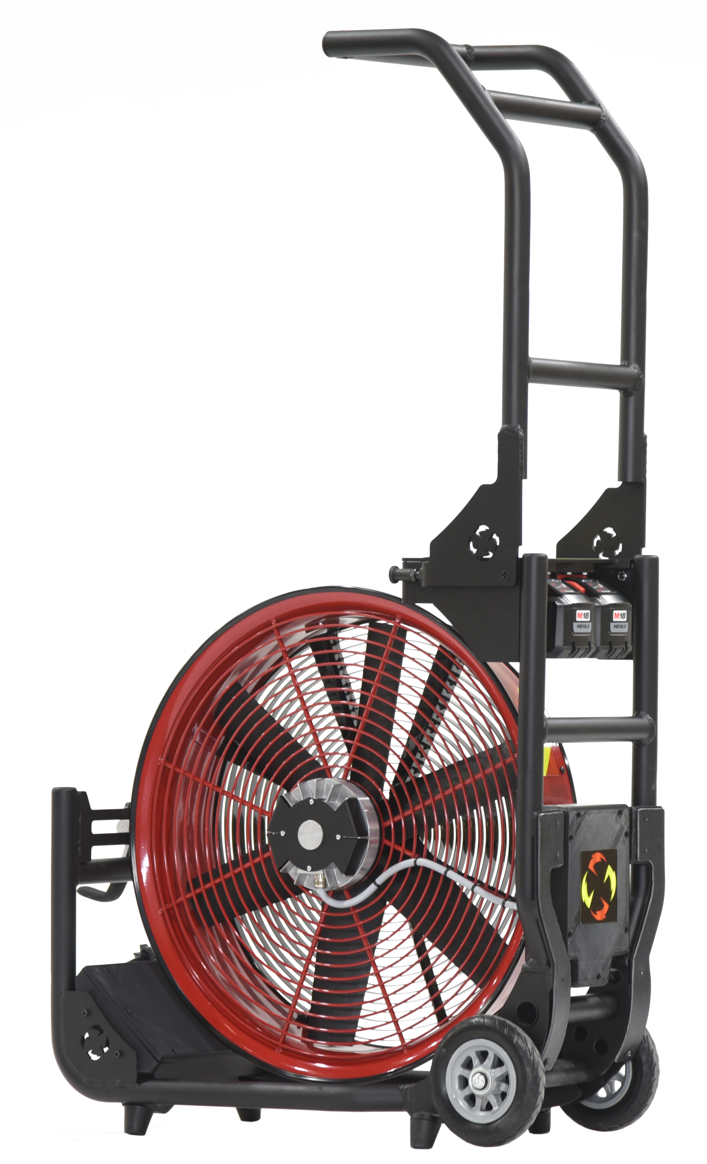 Batteridrevet Vifte, SuperVac  V20-BW, Maks ytelse 19.539 cmh og ca. 70 db. Driftet med 28 V / 5Ah Milwaukee batterier eller 230 VAC. Samme batterier som TNT Rescue og Weber Rescue bruker på sine frigjøringsverktøy. Nå også med 230 V drift som standard. - 9