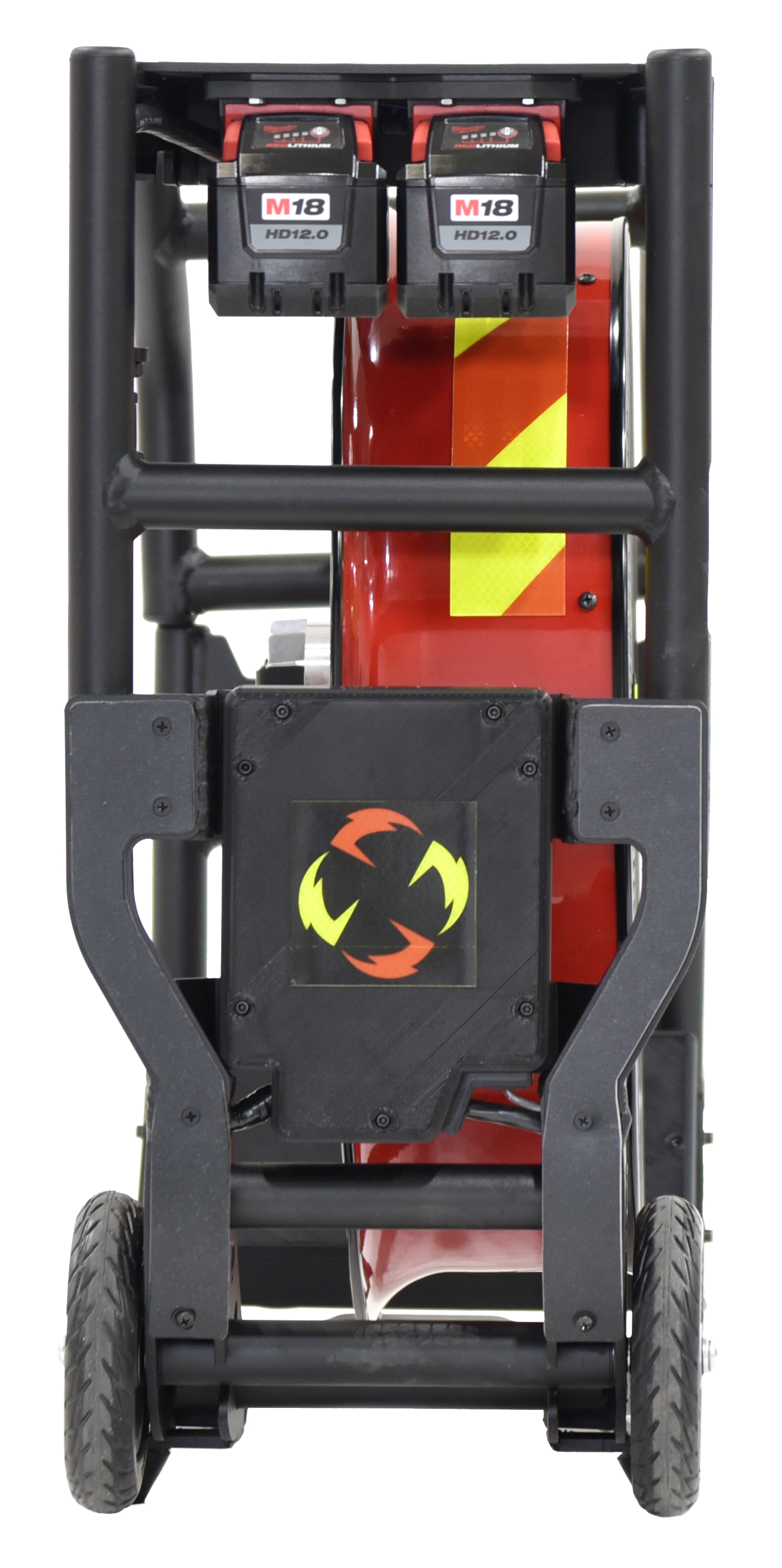 Batteridrevet Vifte, SuperVac  V20-BW, Maks ytelse 19.539 cmh og ca. 70 db. Driftet med 28 V / 5Ah Milwaukee batterier eller 230 VAC. Samme batterier som TNT Rescue og Weber Rescue bruker på sine frigjøringsverktøy. Nå også med 230 V drift som standard. - 6