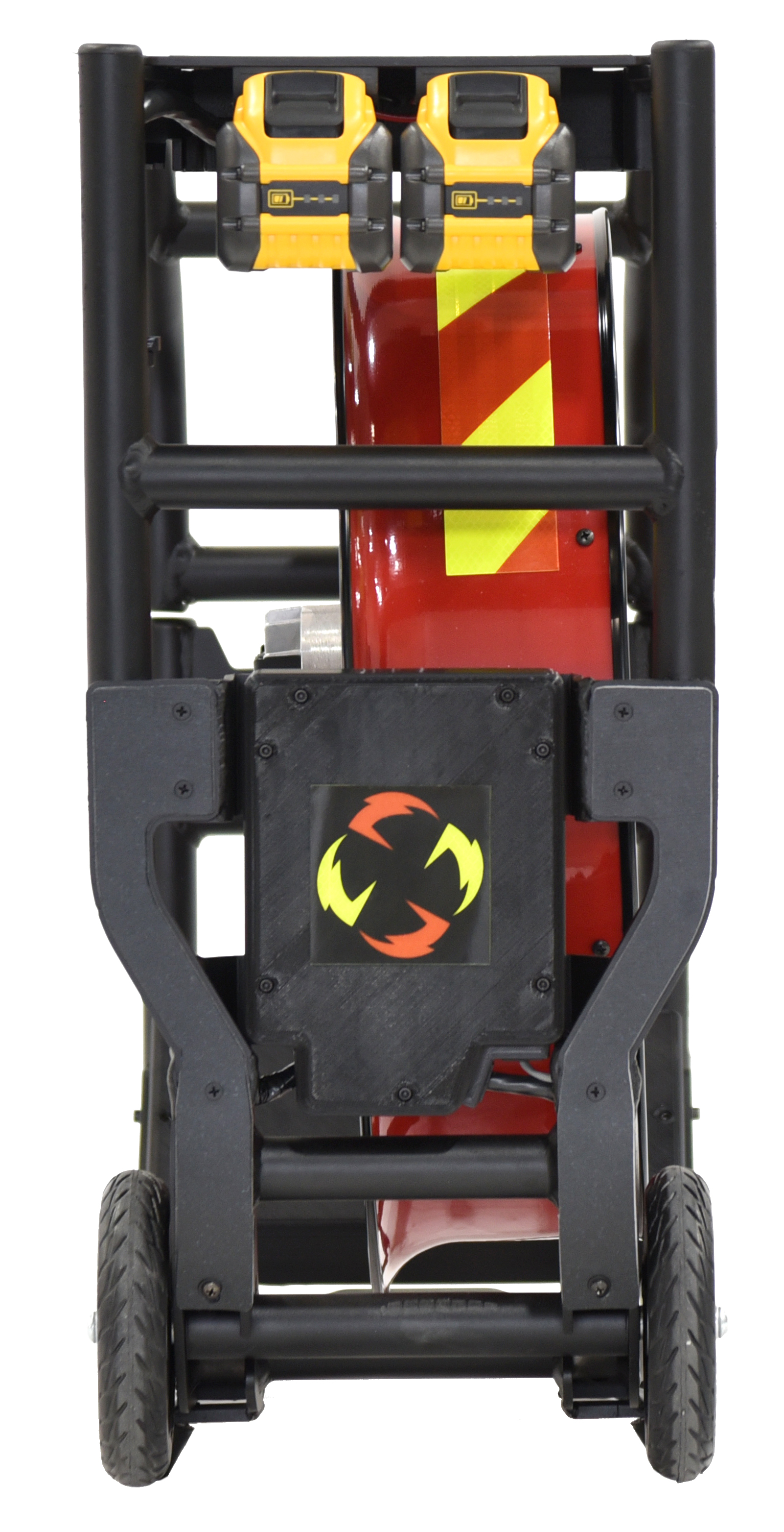 Batteridrevet Vifte, Super Vac V20-BD, Driftet med 2 x 20V DeWALT batterier eller 230 VAC. En meget Støysvak vifte, ca. 74 db ved maks belastning. Maks driftstid ved full ytelse 40 min. Ytelse 22,087 cmh "AMCA 240 Certified, Pending" - 5