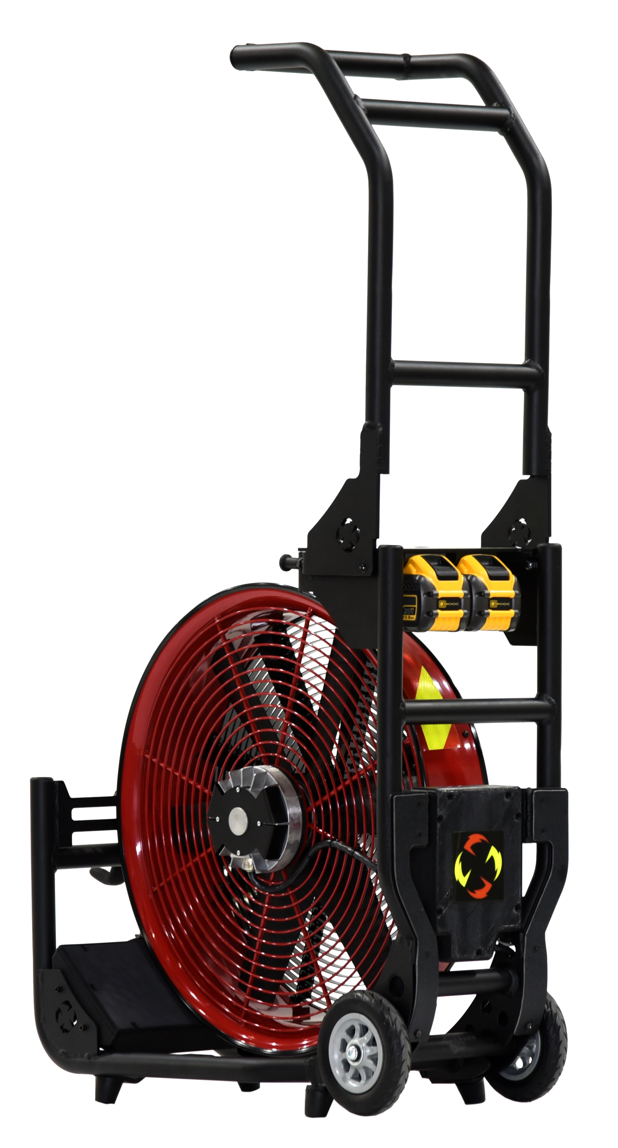 Batteridrevet Vifte, Super Vac V20-BD, Driftet med 2 x 20V DeWALT batterier eller 230 VAC. En meget Støysvak vifte, ca. 74 db ved maks belastning. Maks driftstid ved full ytelse 40 min. Ytelse 22,087 cmh "AMCA 240 Certified, Pending" - 7