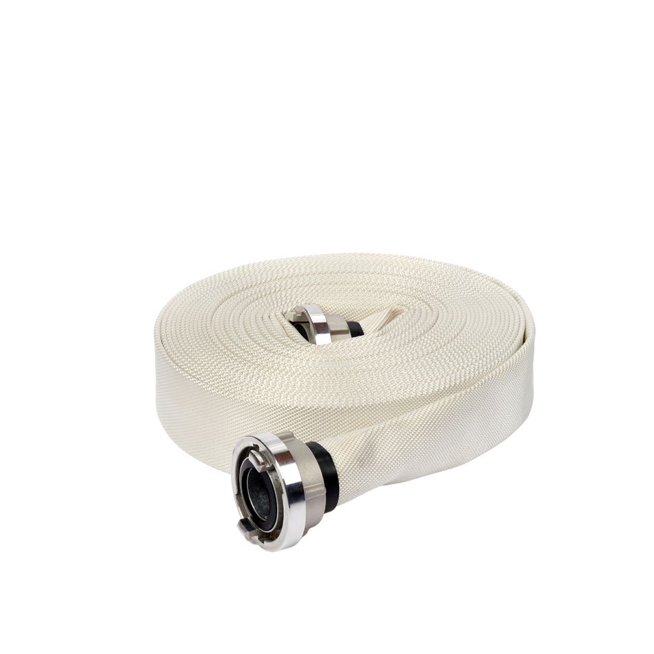 Brannslange - Parsch Syntetic-SL, Ø19mm x 25m Hvit Flatslange med Storz D i førsteklasses kvalitet. Ypperlig for skogbrann. 
