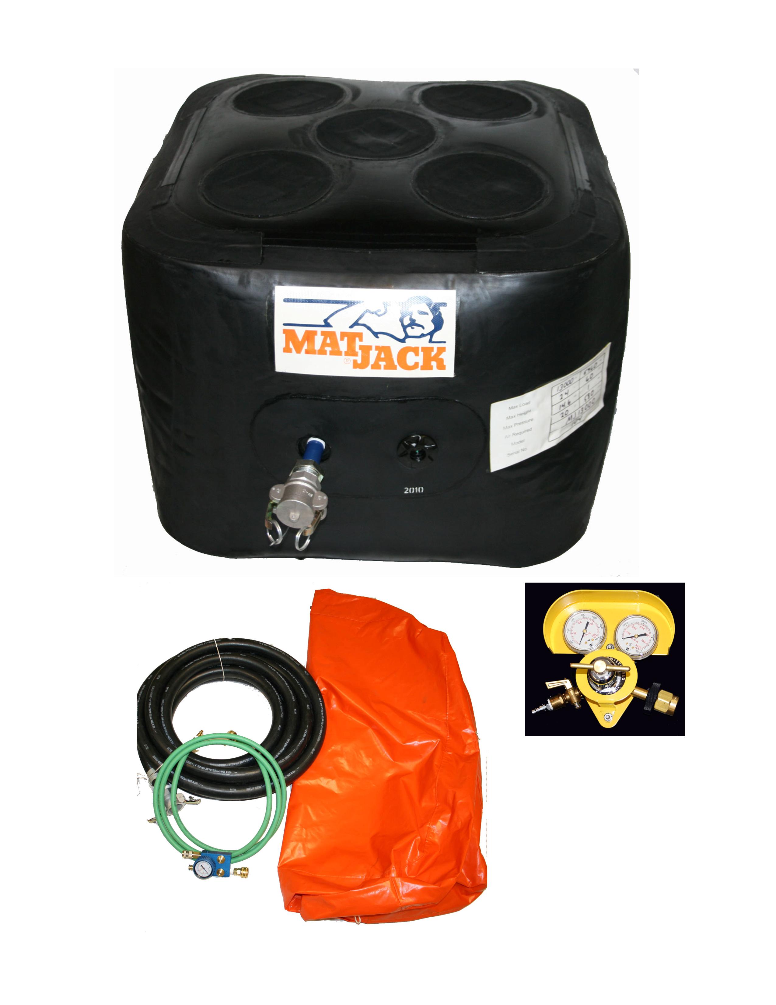 Løftebag sett, MATJACK  1 bar 5,0 T A (5000 kg) 70x70x50 cm