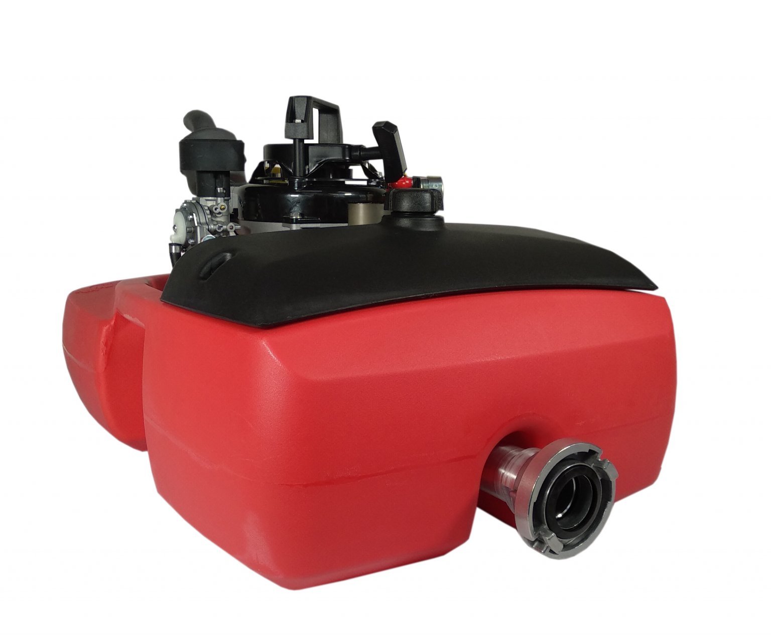 Brannpumpe, Flytepumpe Høytrykk-GEYSER, Maks kapasitet 480 l/min driftet med PH 2-takts  8 HK motor. Manuell start eller elektrisk via powerbank. - 2