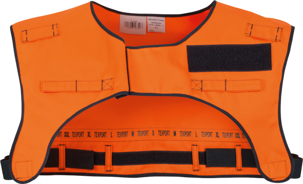 VEST, TEXPORT UNIVERSAL COLLAR FOR JACKET TX, HALV ORANSJE, Uni str.