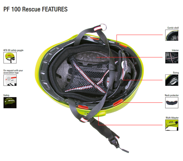 Redningshjelm CASCO PF 100 Rescue. Hjelm for  Redning, Skogbrann og Vannsport iht  EN16473:2014, EN16471:2014 og EN 1385 Standardene - 9