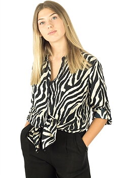 Indira Shirt Black/Sandstone CAPRI COLLECTION