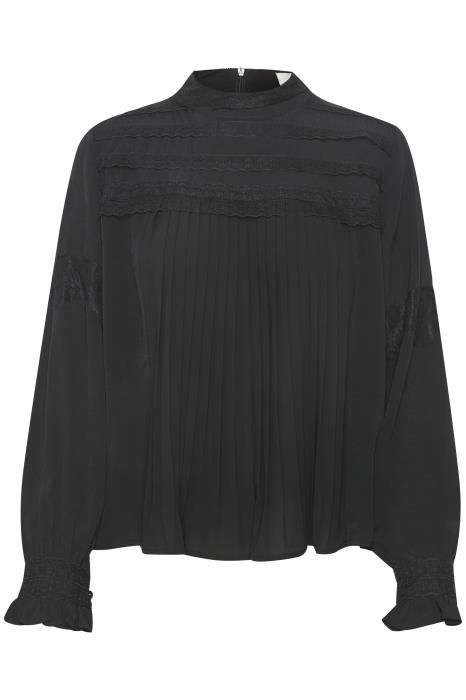 MillaCR Blouse  Pitch Black CREAM