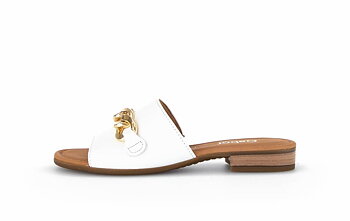 Gabor Comfort Slip In Sandal White