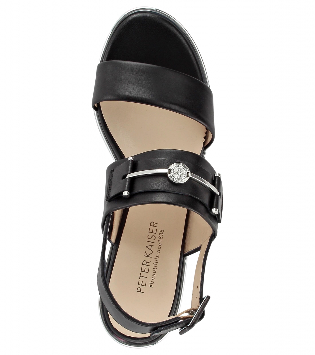 Runa Sandal Svart/Silver spänne Peter Kaiser - 4