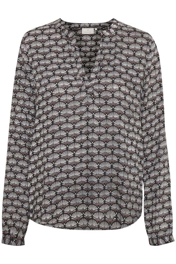 KAeva Tilly Blouse Black/Woodsmoke KAFFE