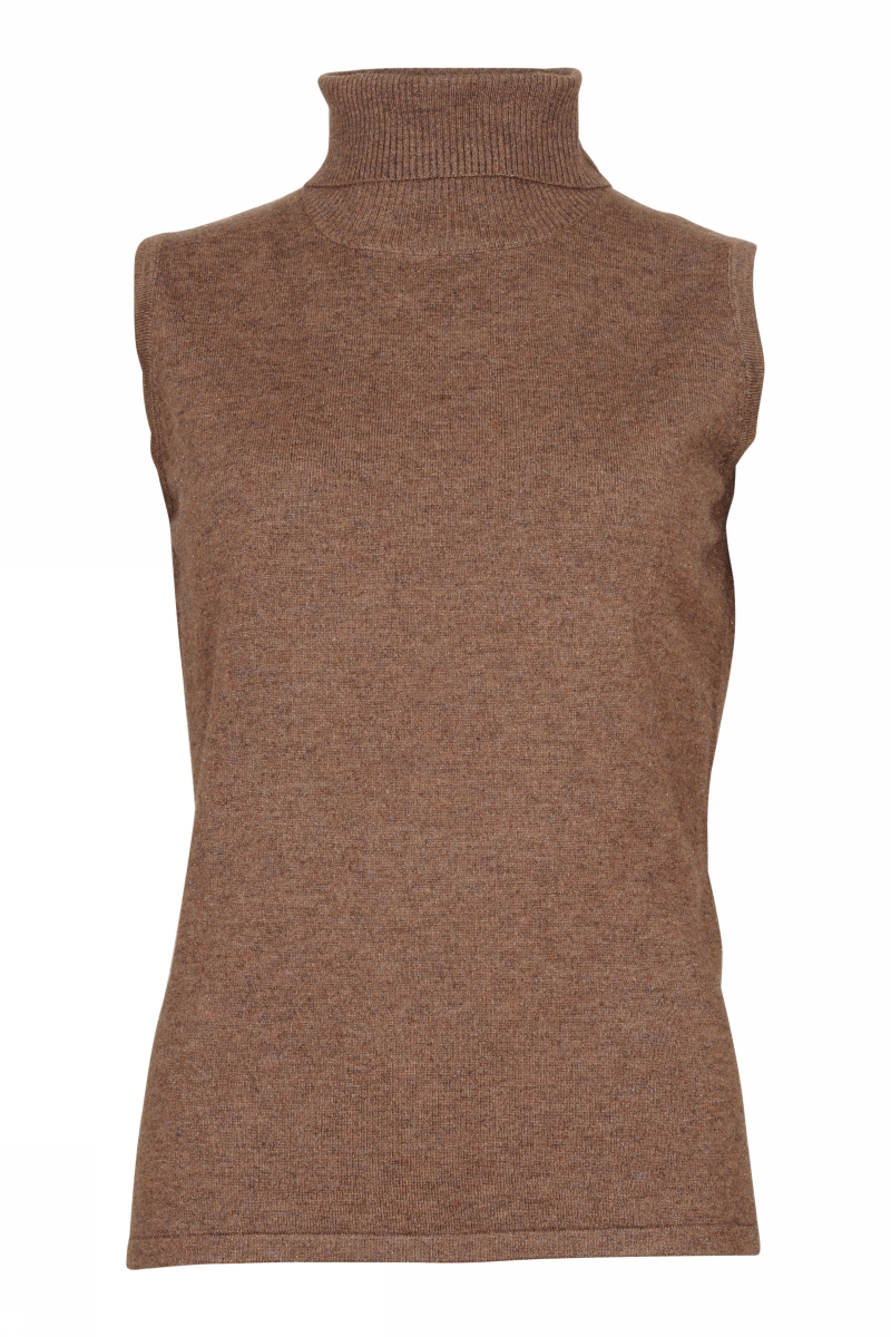BB Top med krage Brown Melange MICHA