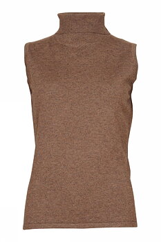 BB Top med krage Brown Melange MICHA