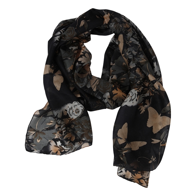 Scarf Olivia, black The Moshi
