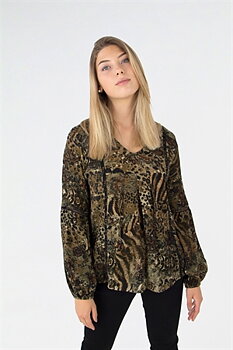 Tyrah Tunic Chestnut/Cognac/Sand/Black