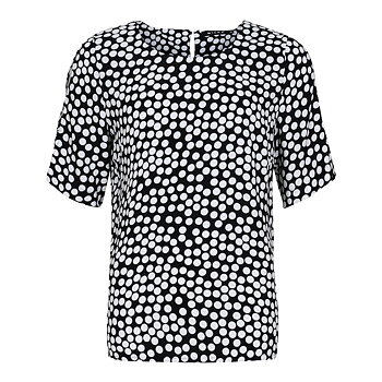 Blouse Fancy Dots Svart/Vita prickar
