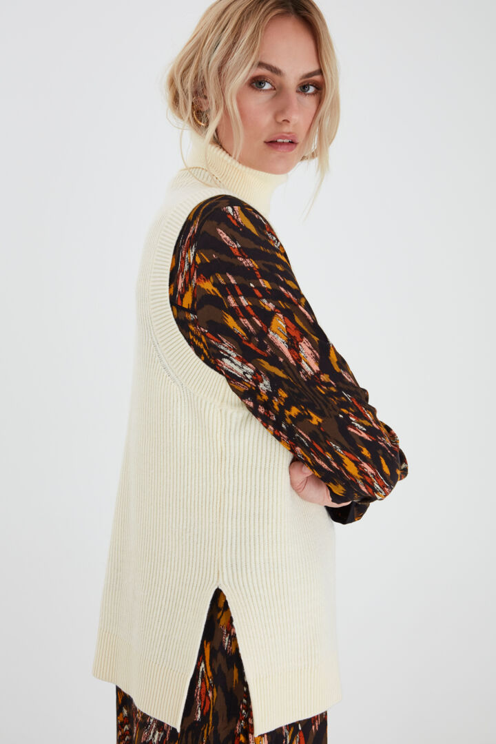 PZTESSA Pullover utan ärm  White Sand PULZ - 2