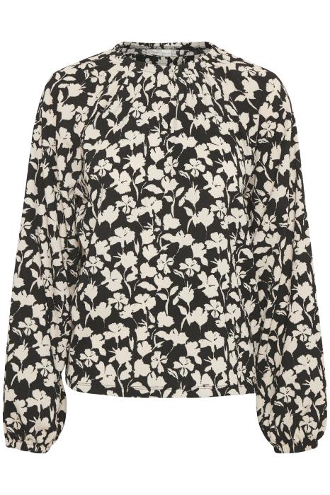 HenryIW Blus Black Flower InWear