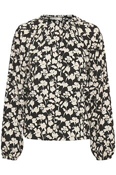 HenryIW Blus Black Flower InWear