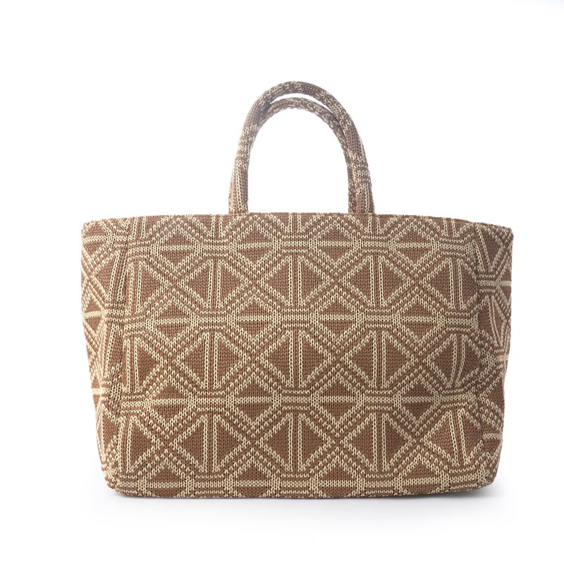 SHOPPER BROWN STRAW DIAMOND CEANNIS