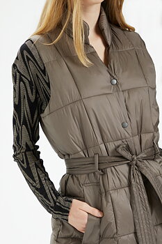 CelinaCR Waistcoat  Falcon/Beige & Svart CREAM
