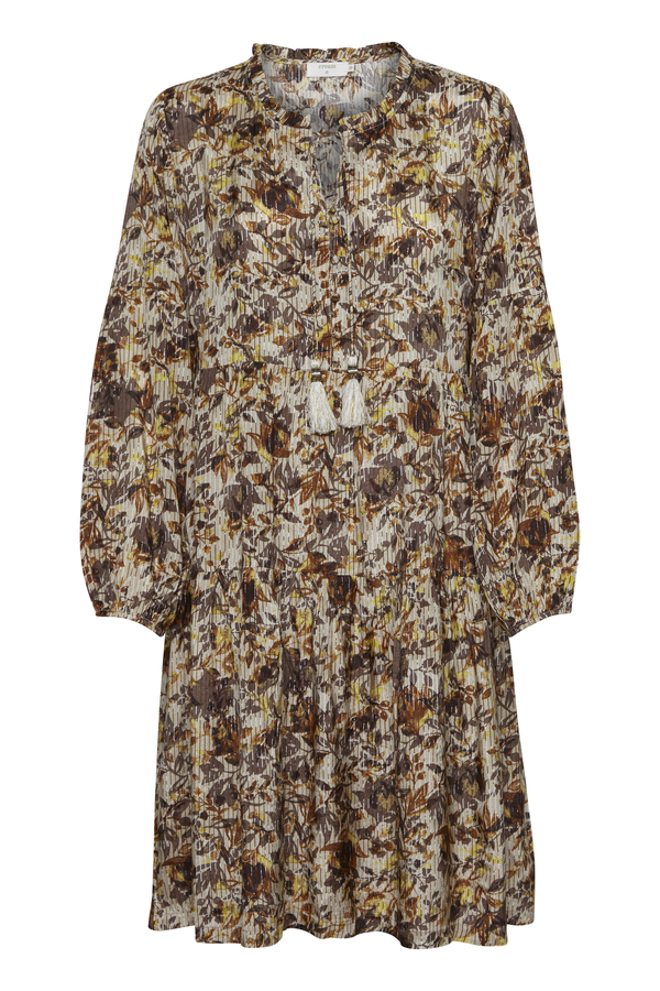 AgustaCR Dress Brown fall leafs CREAM