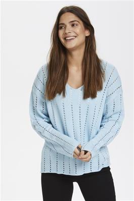 KAbarte V-Neck Pullover Angels Falls/ Ljus Blå KAFFE - 4