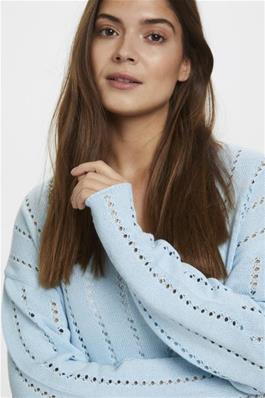 KAbarte V-Neck Pullover Angels Falls/ Ljus Blå KAFFE - 3