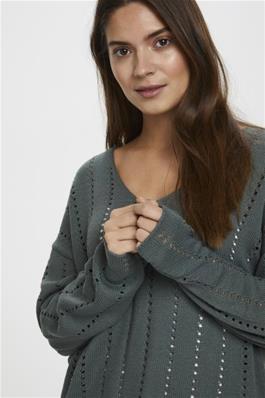 KAbarte V-Neck Pullover Balsam Green KAFFE - 3