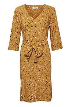 Gemina Tie Dress Yellow Gold CREAM