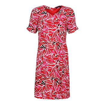 Dress Pink Palm Leaf Print MICHA