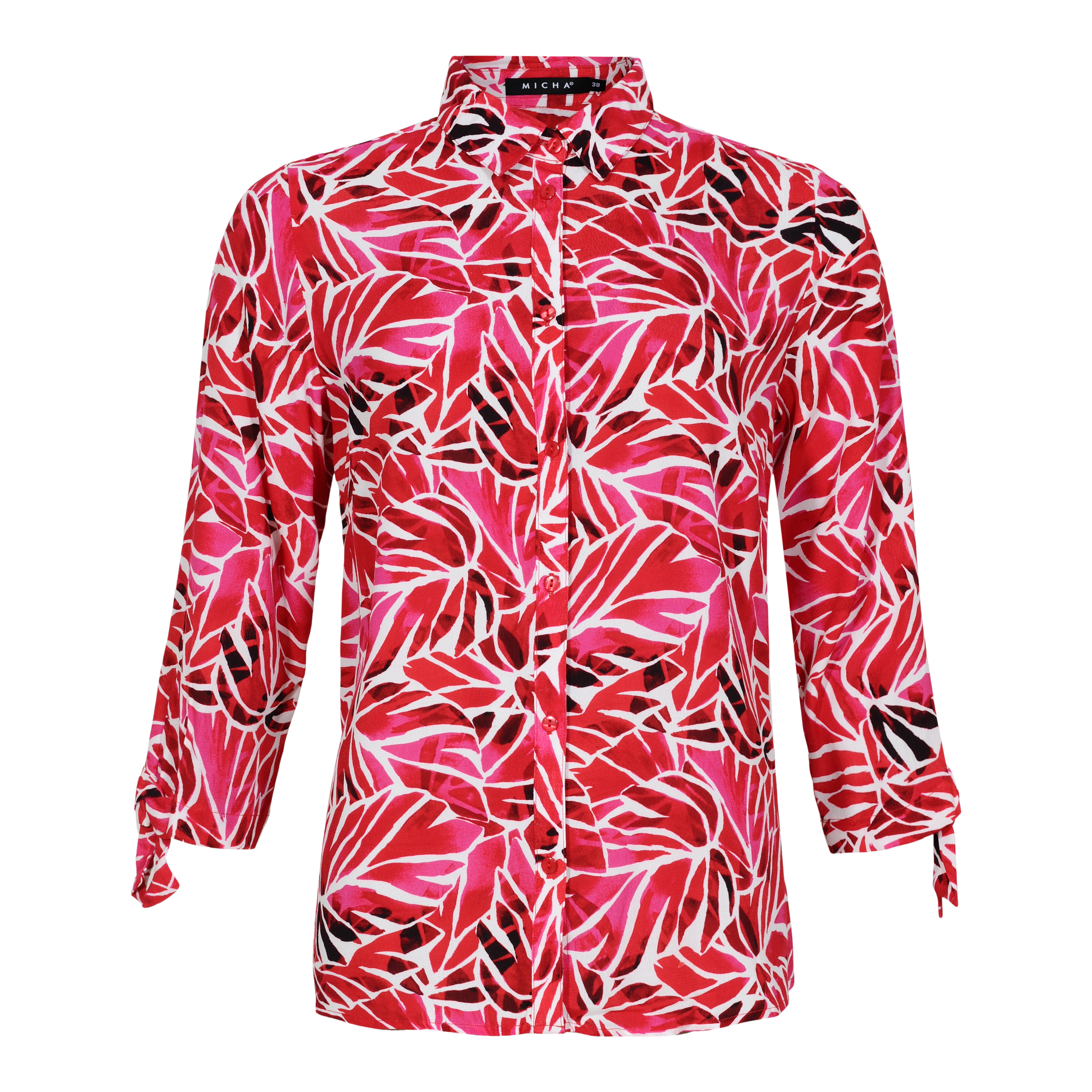 Shirt Pink Palm Leaf Print MICHA