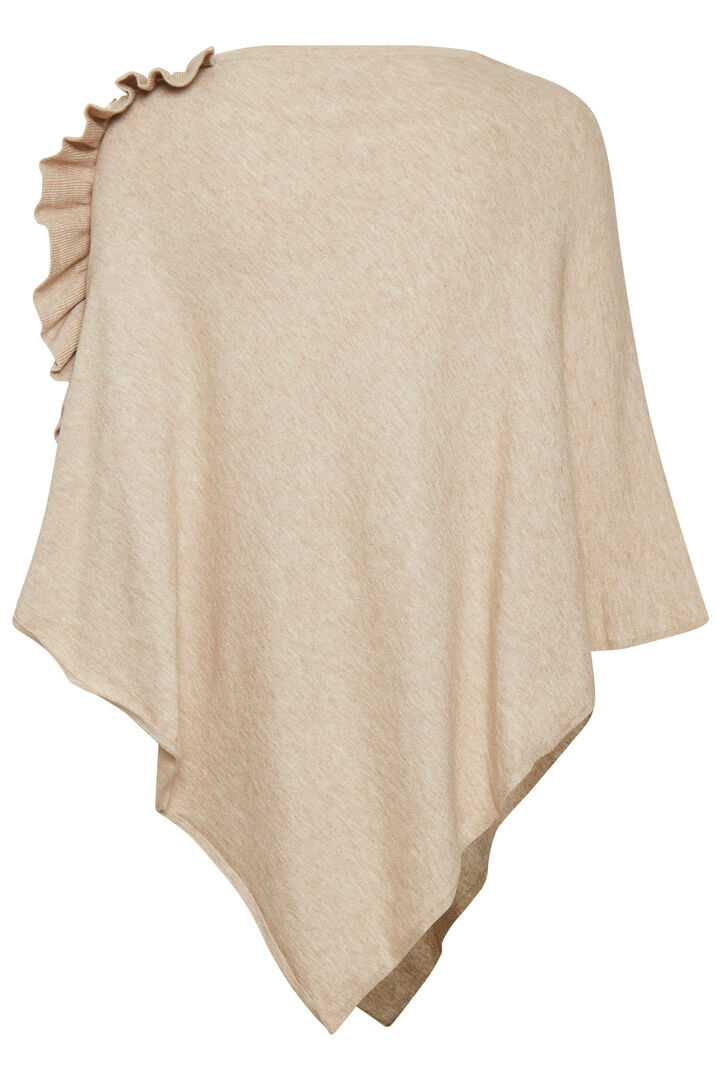 Odette CR Poncho Oat Melange CREAM - 2