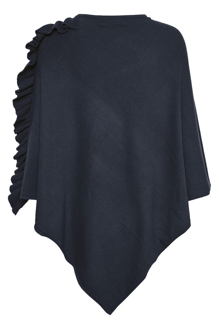 Odette CR Poncho Royal Navy Blue CREAM - 3