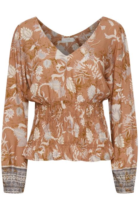 CRJohui Blus EV Saraza  Brown Flower CREAM