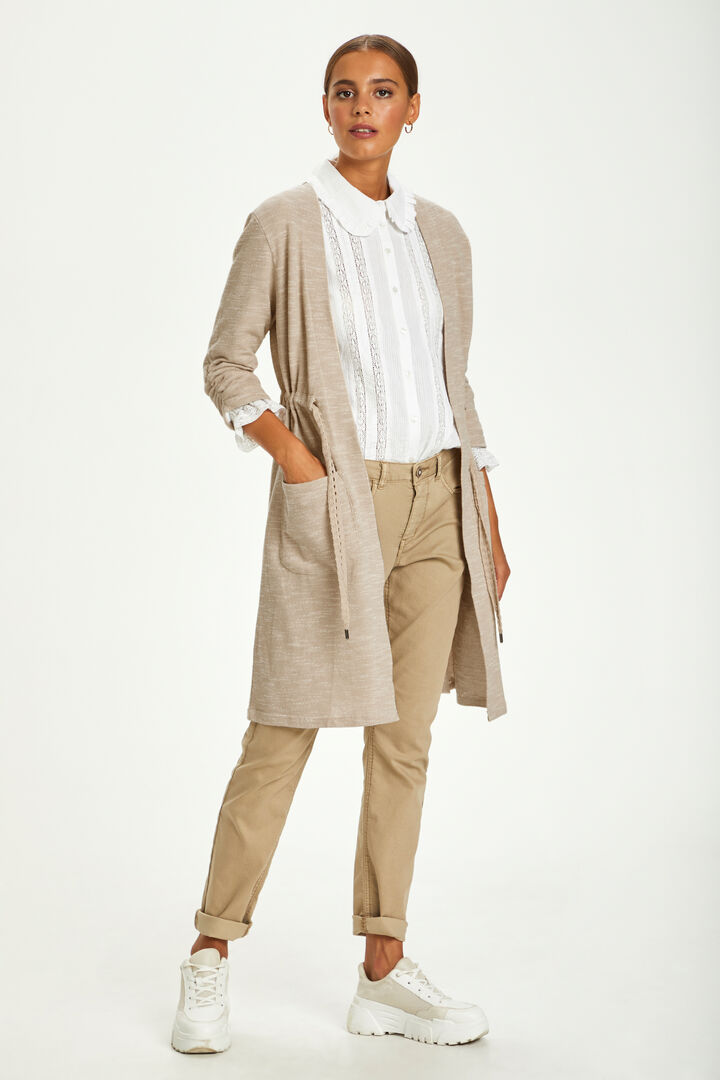 CRNisah Sweat Cardigan OC Silver Mink Melange CREAM - 2