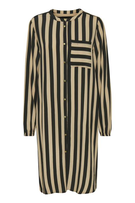 CUnoorinda Long Shirt Black/Beige Culture