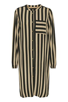 CUnoorinda Long Shirt Black/Beige Culture