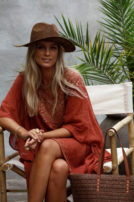 Kaftan Bella Burnt Red One Size The Moshi - 2