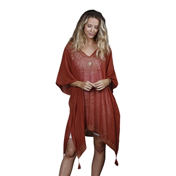 Kaftan Bella Burnt Red One Size The Moshi