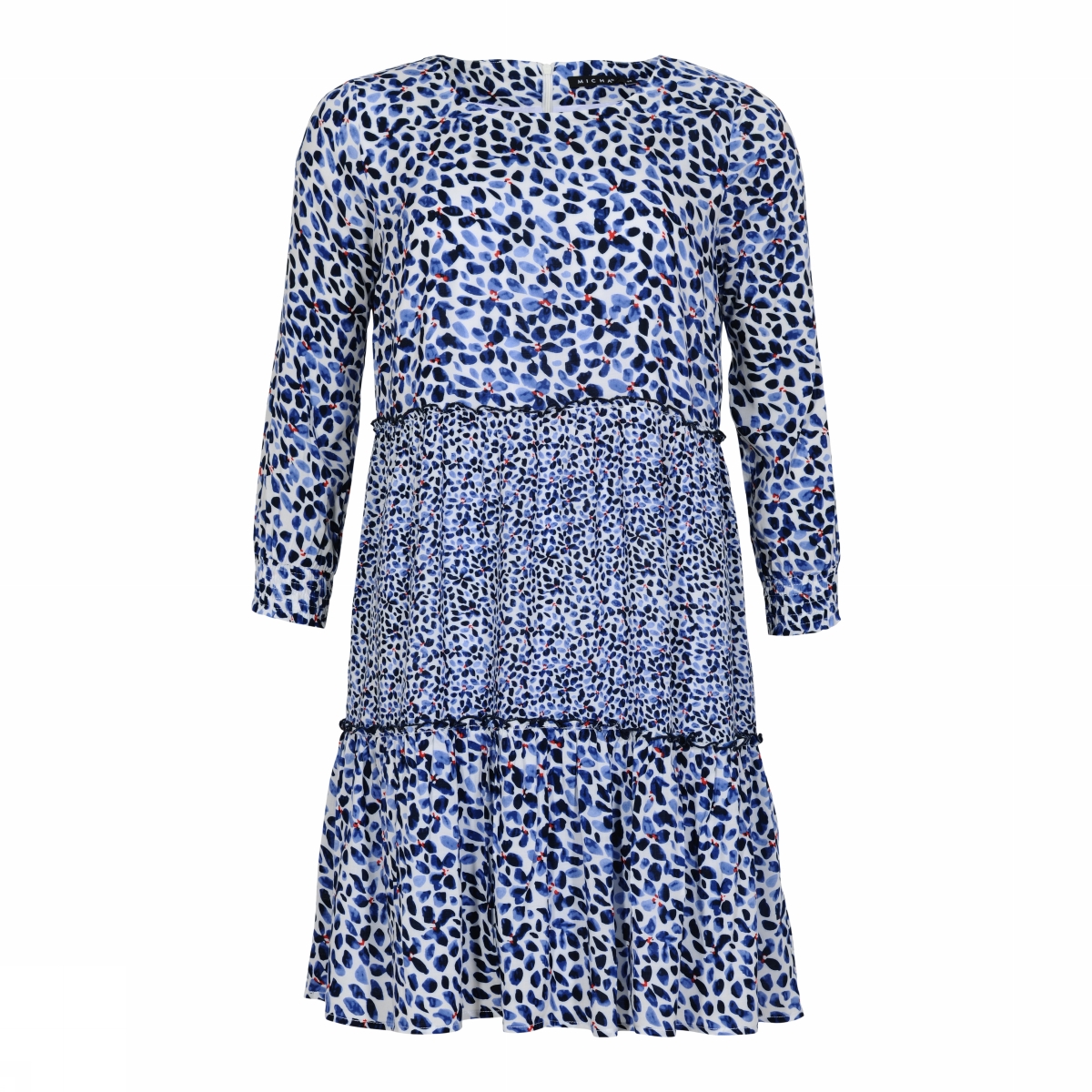 Dress Blue Mosaic Print Micha