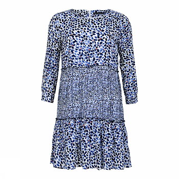 Dress Blue Mosaic Print Micha