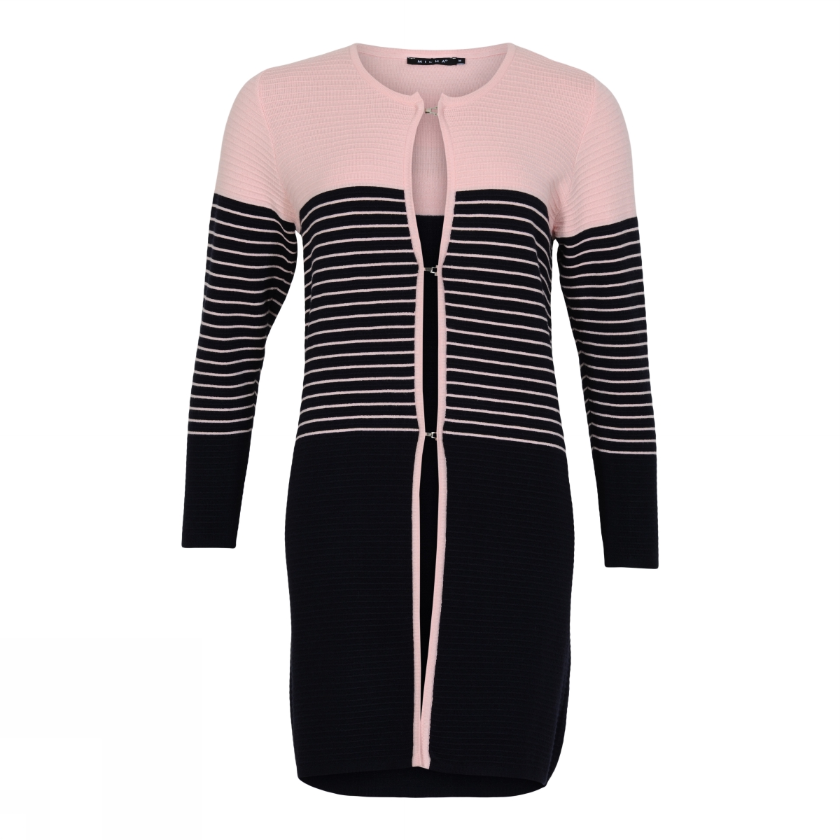 LongCardigan Relief StripeKnit MICHA