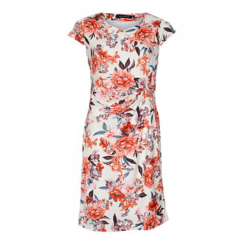 Dress Red Flower Print MICHA