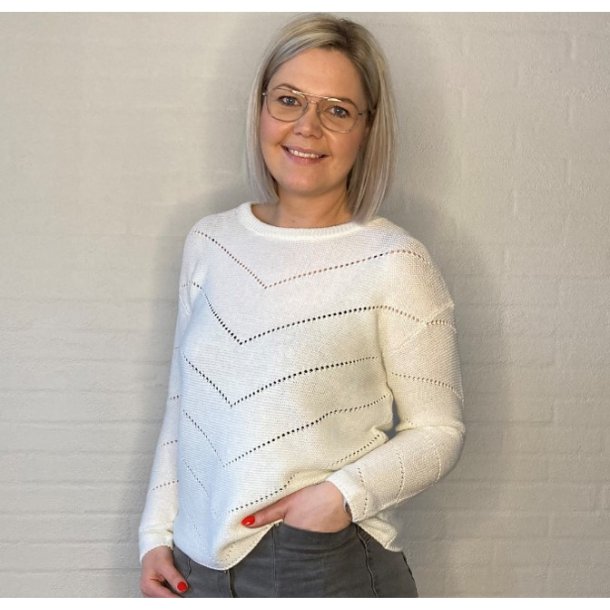 KAmari Sticka pullover Chalk KAFFE - 2