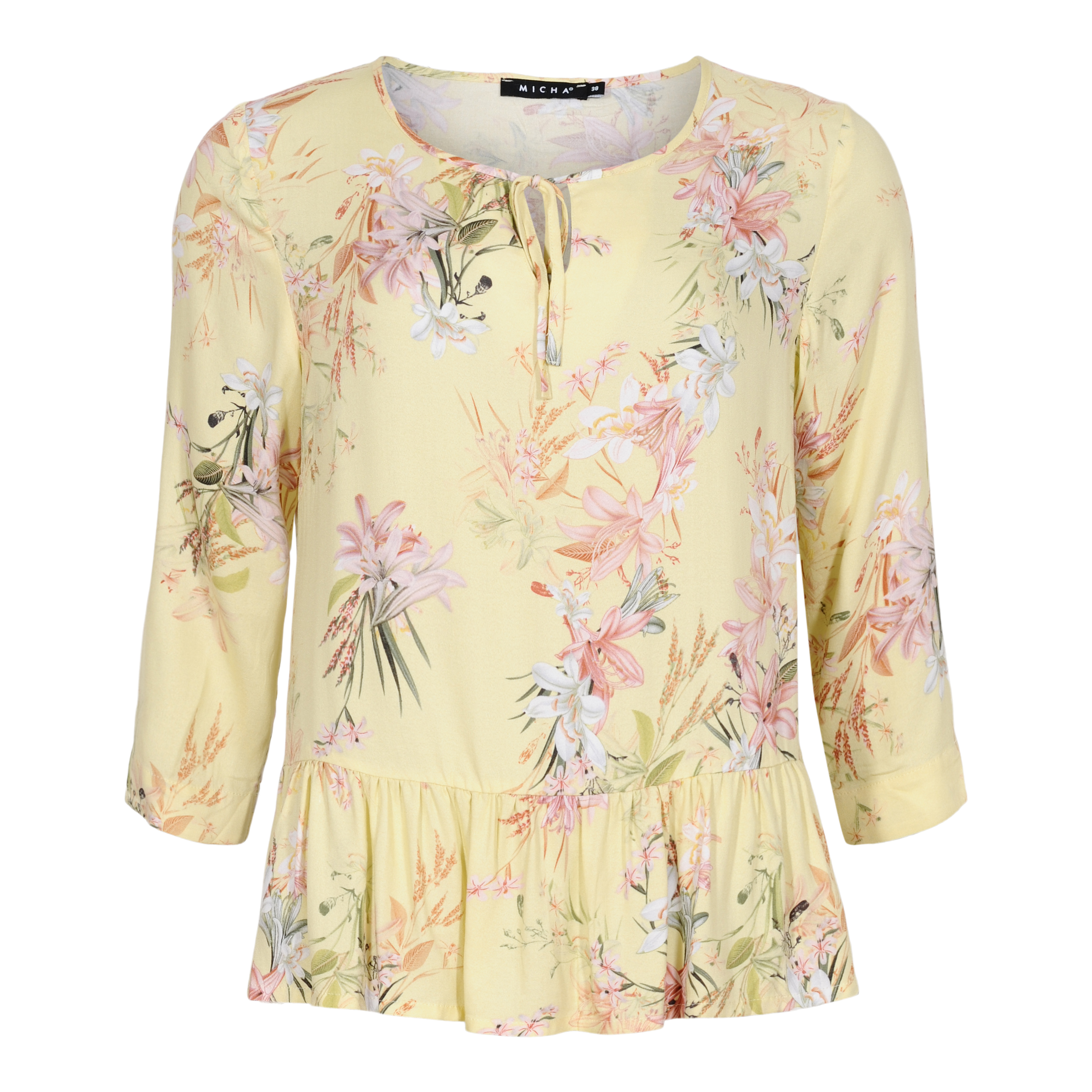 Blouse  Pastel Yellow Print MICHA